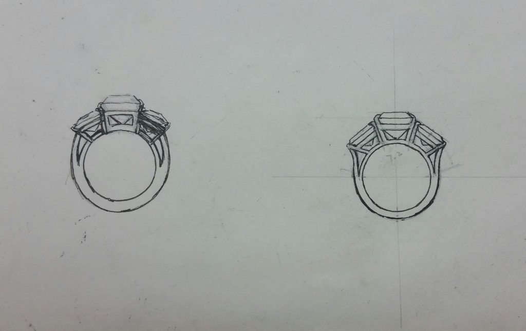 Three Stone Ring Rendering