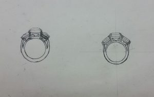 Three Stone Ring Rendering