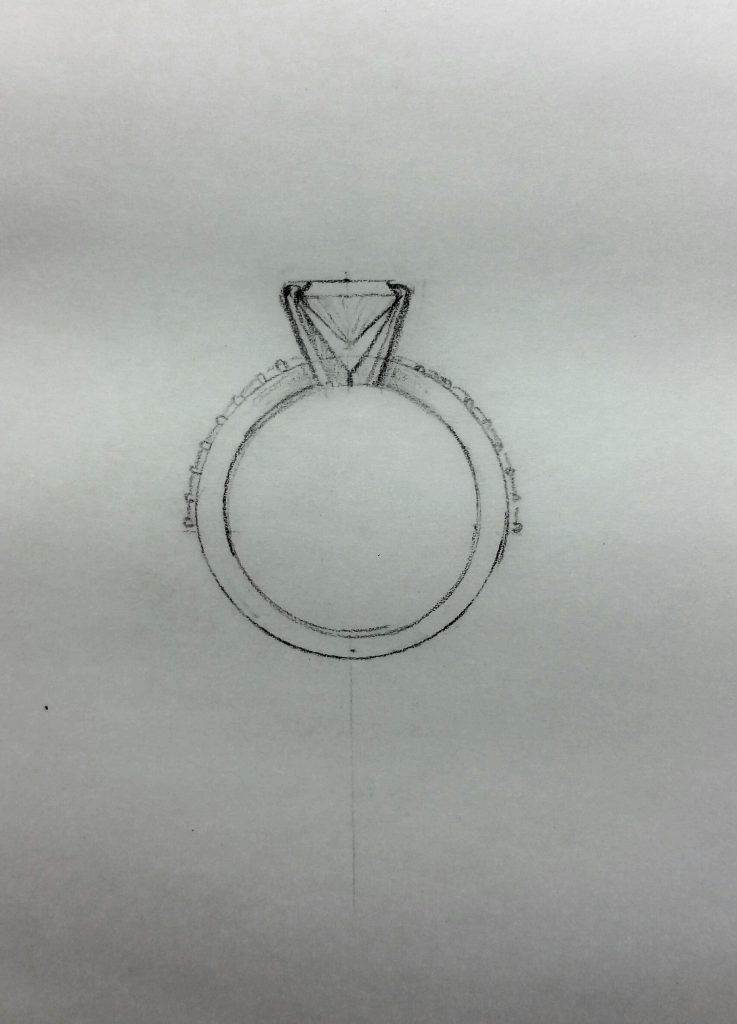 Rendering of Diamond Engagement Ring